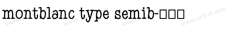 montblanc type semib字体转换
